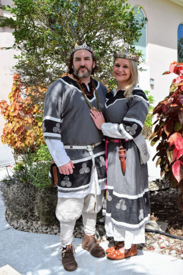 Full length photo of King Drust Thorisson and Queen Kira Dmitrievna